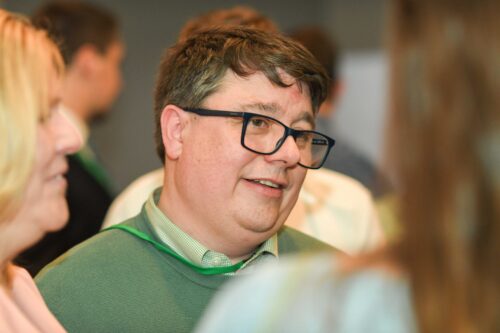 Michael Muller at the 2024 Monmouth County Democratic convention. (Photo: Kevin Sanders for the New Jersey Globe).